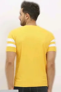 Yellow Cotton Blend Tshirt For Men-thumb1