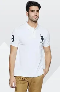Mens Honeycom Polo Collar T-shirts-thumb1
