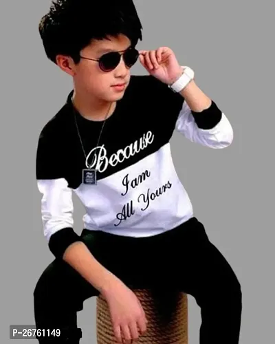 Trendy Collection Of Boys Printed T-shirt /Colour Blocked T-shirt/Home Fashion Daily Wear /Regular Use Cotton T-shirt For Boys Up TO 16 Years-thumb0