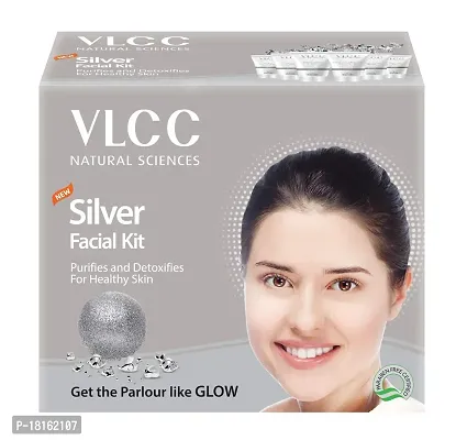 VLCC Natural Sciences Silver Facial Kit Purifies and Detoxifies for Healthy Skin (60gm)-thumb2