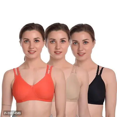 Buy Comfy Creation Women Cotton Wire Free Non-Padded Bra Combo Set