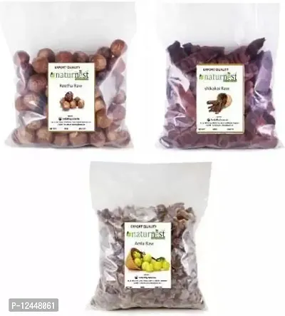 naturenest 100% pure amla raw reetha raw shikakai raw for hair natural 100 gm each 300gm