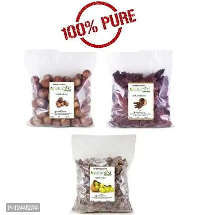 naturenest 100% pure amla reetha shikakai raw for hair 300gm