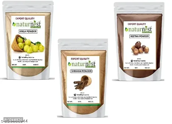 naturenest natural amla reetha shikakai powder 300 gm