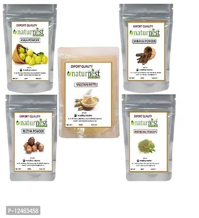 amla reetha shikakai bhringraj and multani mitti powder for hair treatement hair growth 100 g each 500 gm