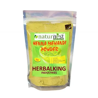 naturenest 100% pure and natural henna leaves powder for hair and hand man and woman for use rajasthani speacial henna powder mehndi powder hina powder 200 gm-thumb0