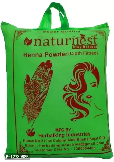 naturenest 100% pure and natural henna leaves powder for hair and hand man and woman for use rajasthani speacial henna powder mehndi powder hina powder 200 gm-thumb2