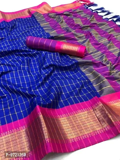 Cotton Silk Saree With Blouse-thumb0