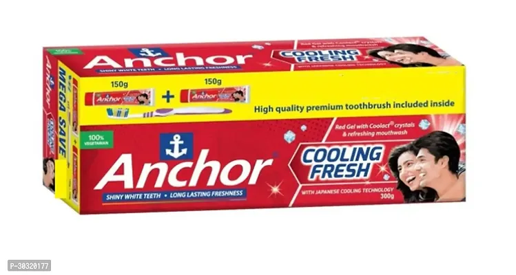 Anchor Red Cooling Fresh Gel Toothpaste with Tooth Brush -300 Grams