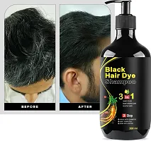 Herbal 3in1 Hair Dye Instant Black Hair Shampoo for Women  Men  (300 ml)-thumb3