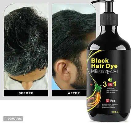 Herbal 3in1 Hair Dye Instant Black Hair Shampoo for Women  Men  (300 ml)-thumb4