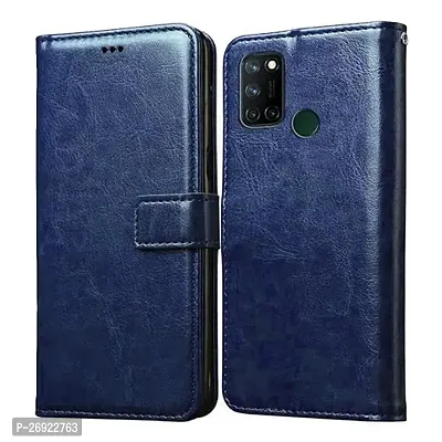 Realme C17, 7i Blue Flip Cover