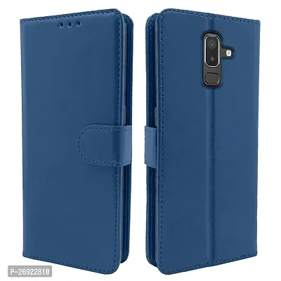 Samsung Galaxy J8 A6 plus Blue Flip Cover-thumb0