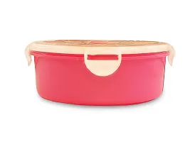 Plastic School Lunch Box | Pink-thumb1