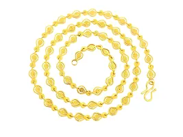 Auri 1 Gram Gold Plated Designer Chain | Thin Light Weight Gold Plated Chain For Women and Girls-thumb3