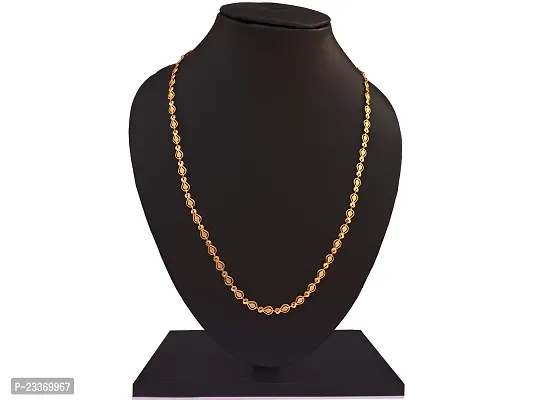 Auri 1 Gram Gold Plated Designer Chain | Thin Light Weight Gold Plated Chain For Women and Girls-thumb2