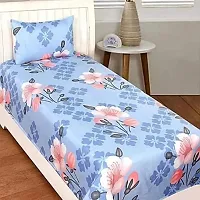 160TC Glace Cotton Same Design Combo set of 1 Double Bedsheet with 2 Pillow Covers  1 Single Bedsheet with 1 Pillow Cover-thumb2