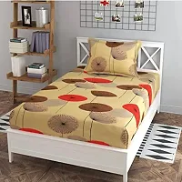 160TC Glace Cotton Same Design Combo set of 1 Double Bedsheet with 2 Pillow Covers  1 Single Bedsheet with 1 Pillow Cover-thumb2