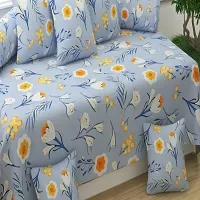 Amvy Creation Supersoft Glace Cotton 8Pc Diwan Set (1 Single Bedsheet + 2 Bolster Covers + 5 Cushion Covers)-thumb2