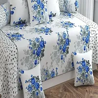 Amvy Creation Supersoft Glace Cotton 8Pc Diwan Set (1 Single Bedsheet + 2 Bolster Covers + 5 Cushion Covers)-thumb1