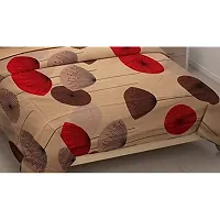 Amvy Creation Prime Collection 160TC Glace Cotton Supersoft Double Bedsheet with 2 Pillow Covers (Multicolour, 90x90 Inch) - Beige Red Crackers-Gold-M-thumb2