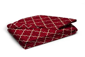 Amvy Creation Prime Collection 160 TC Supersoft Glace Cotton Double Bedsheet with 2 Pillow Covers (Multicolour, 90x90 Inch) - Maroon Ring Damaas 2 - Gold-M-thumb1