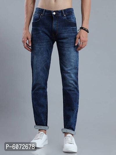 Stylish Cotton Slim Fit Low-Rise Jeans