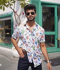 Classy and Attractive Printed Shirt Collection - Must-Have White Color-thumb1