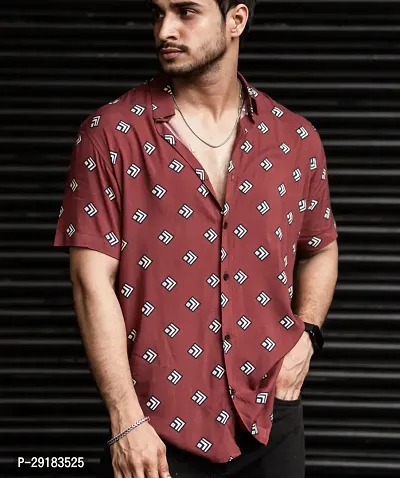 Classy and Attractive Printed Shirt Collection - Must-Have Maroon Color