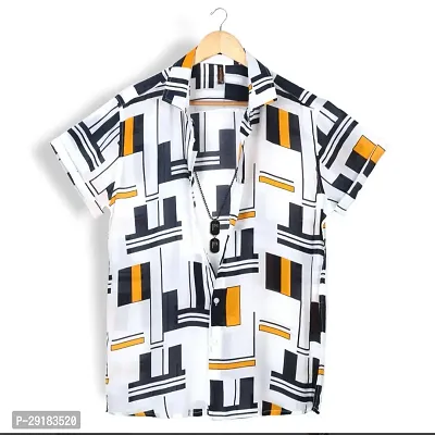 Classy and Attractive Printed Shirt Collection - Must-Have White Color-thumb0