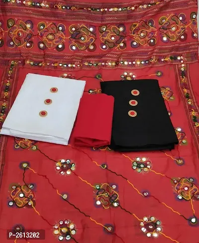 Graceful Chikankari Cotton Dress Material With Dupatta-thumb0