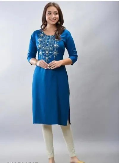 Fancy Rayon Embroidery Kurtis