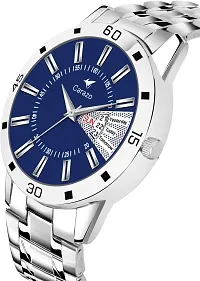 Stainless steel blue dial watches for men watch for boys men watches wrist watches men mens watch-thumb1