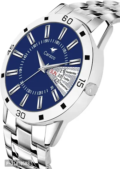 Stainless steel blue dial watches for men watch for boys men watches wrist watches men mens watch-thumb2