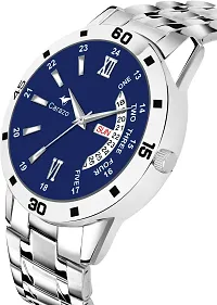 Stainless steel blue dial watches for men watch for boys men watches wrist watches men mens watch-thumb1