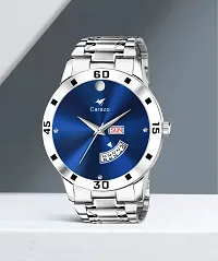 Stainless steel blue dial watches for men watch for boys men watches wrist watches men mens watch-thumb1