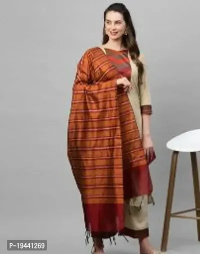 Stylish Women  Rayon Cotton Kurta, Bottom and Dupatta Set