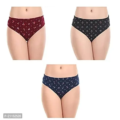 NEST Glory Women's Cotton Brief for Girls in 3 Different Colors (Pack of 3)