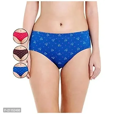 Womens Brief 100% Cotton Hipster Panty Inner wear Combo Pack of 5