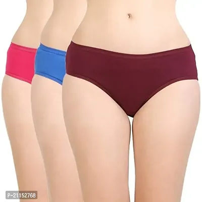 Nest Glory Latest Women's Cotton Brief for Girls in 3 Different Colors Pack of 3 and Pack of 6