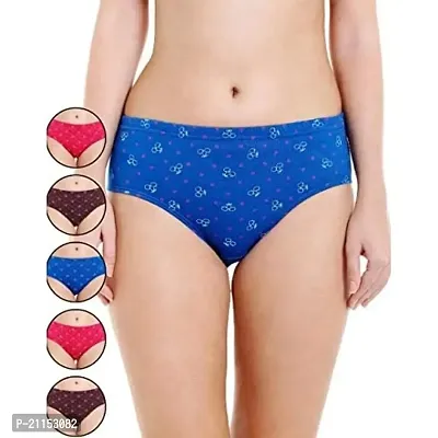 Womens Brief 100% Cotton Hipster Panty Inner wear Combo Pack of 5
