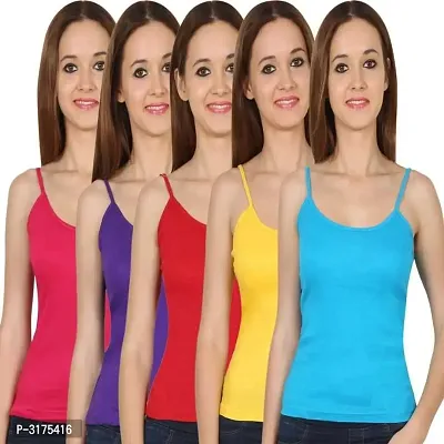 Stylish Cotton Solid Camisoles For Women-thumb0