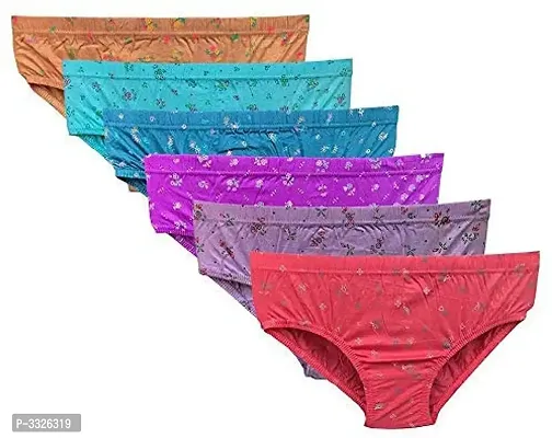 Cotton Printed Basic Briefs Pack Of 6-thumb0