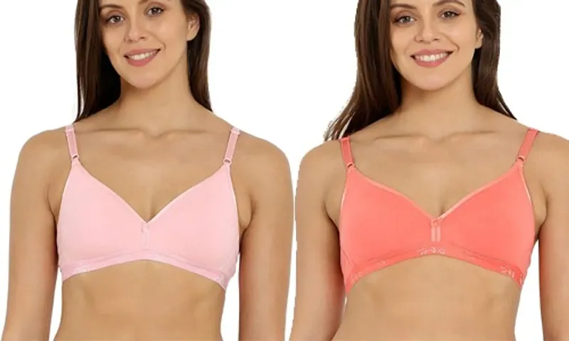 Solid Non Padded Basic Bras Pack Of 2