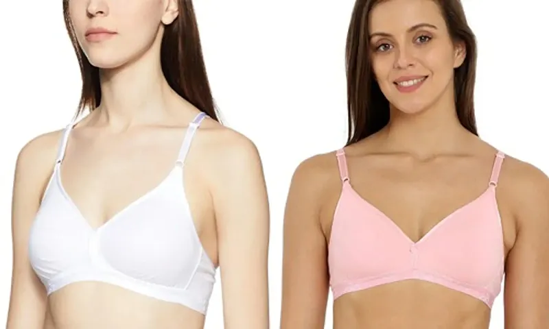 Solid Non Padded Basic Bras Pack Of 2