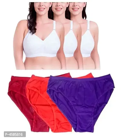 women bra and brief combo pack of 6-thumb0