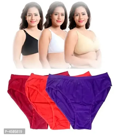 women bra and brief combo pack of 6