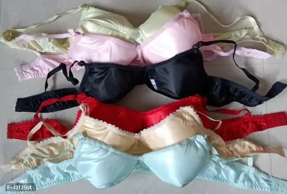 Buy women fancy fully padded bra pack of 6 Online In India At