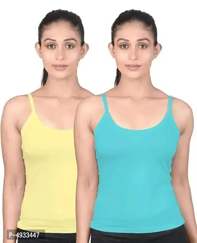 Women Fancy Solid Camisole Combo pack of 2-thumb0