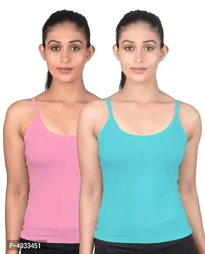 Women  Fancy Solid Camisole Combo pack of 2